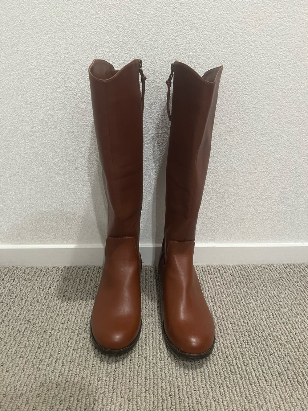 Women’s Over-the-Knee Leather Boots in Brown